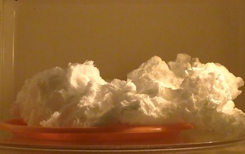 soap foam in a microwave